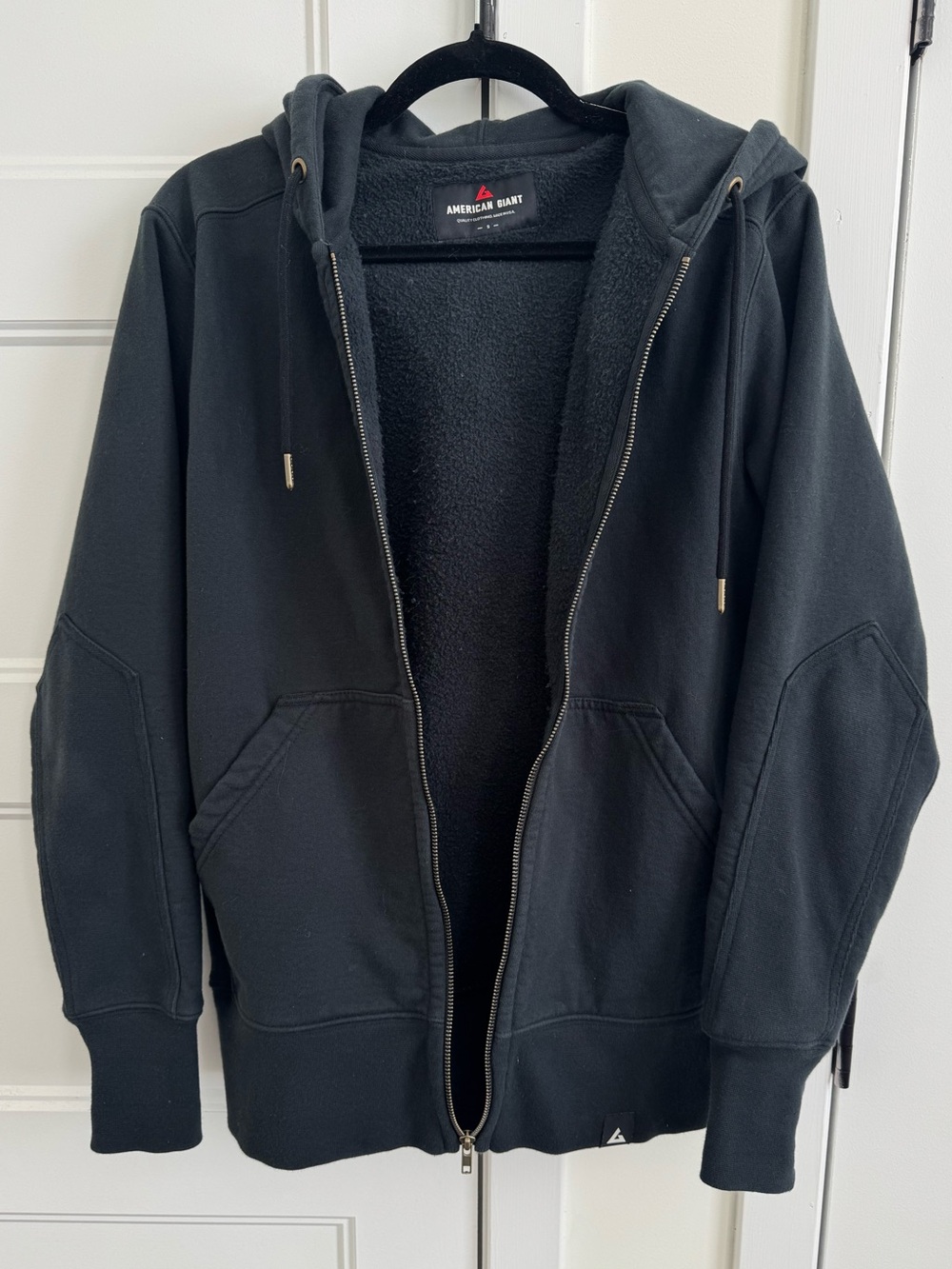 American Giant Men’s Classic Full Zip Black Sweatshirt Hoodie | 100% Cotton NWOT